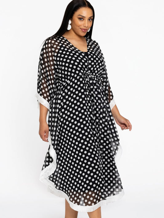 YOEK Kaftan Damen gepunktet