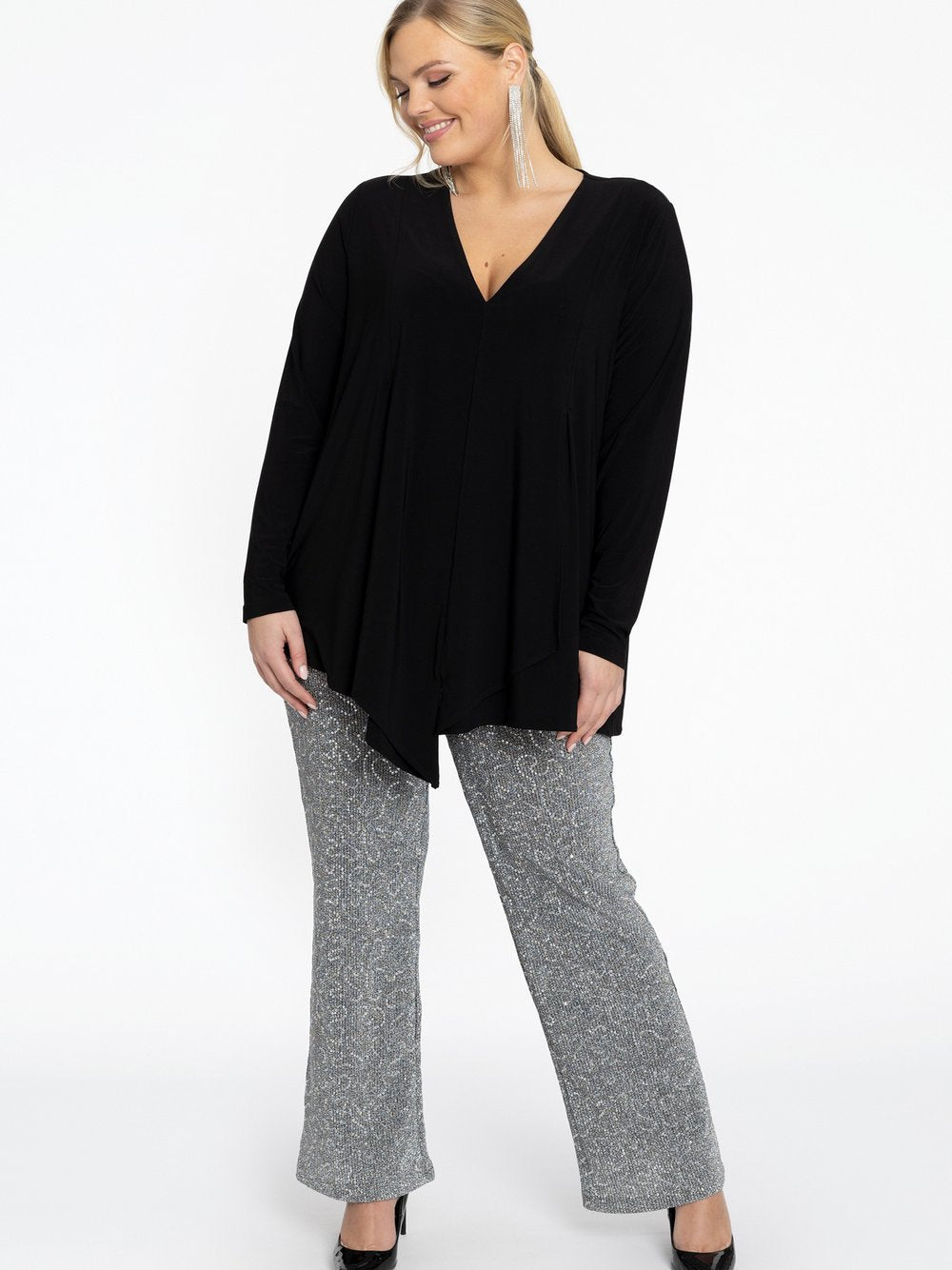 YOEK Hose Damen strukturiert