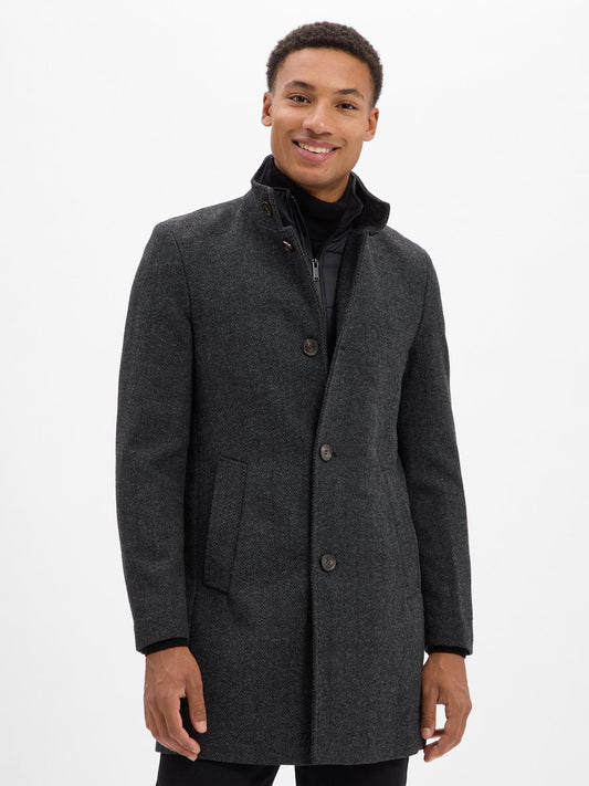 Andrew James Mantel mit Wollanteil Herren gemustert