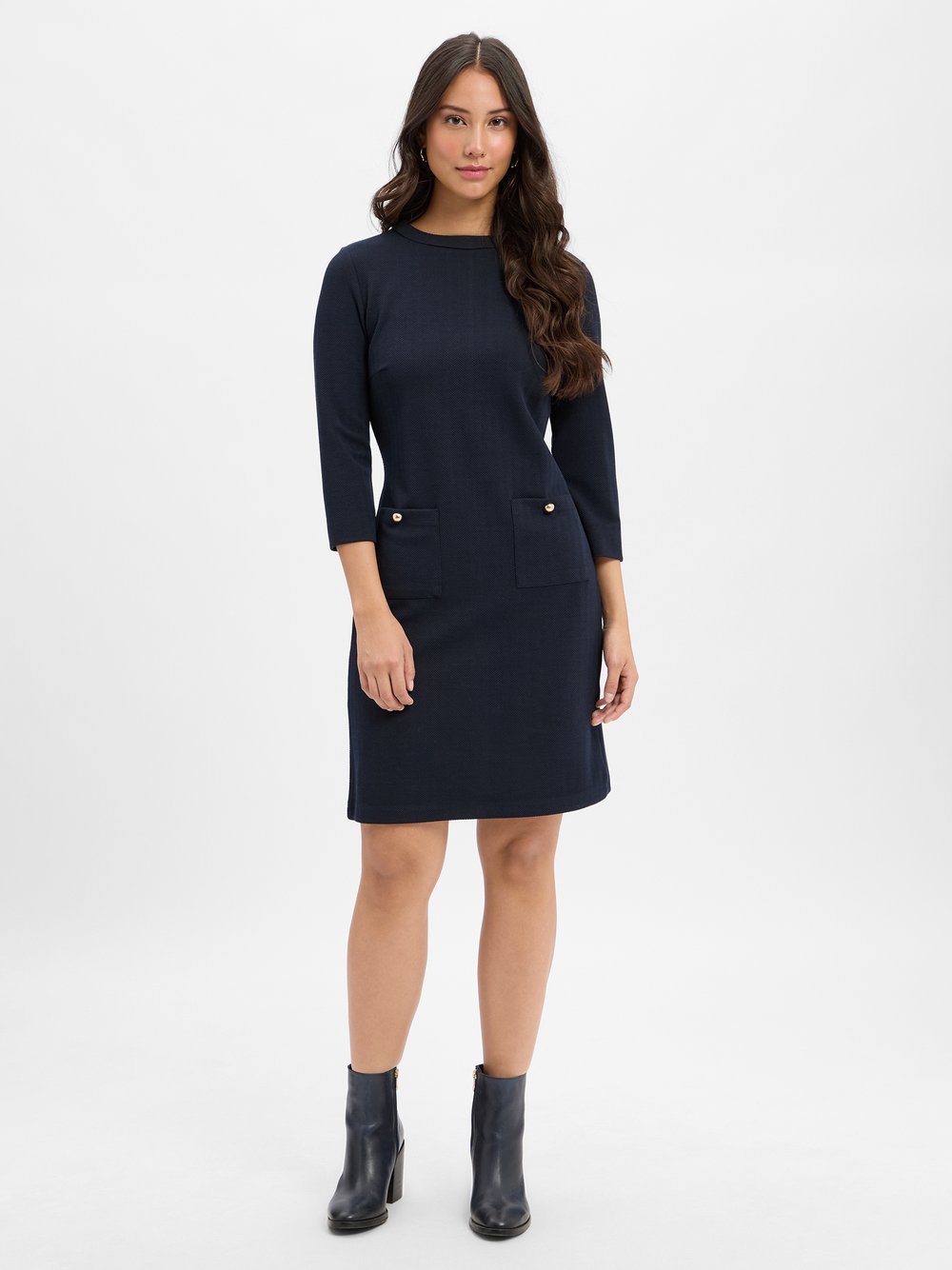 More & More Jerseykleid Damen strukturiert