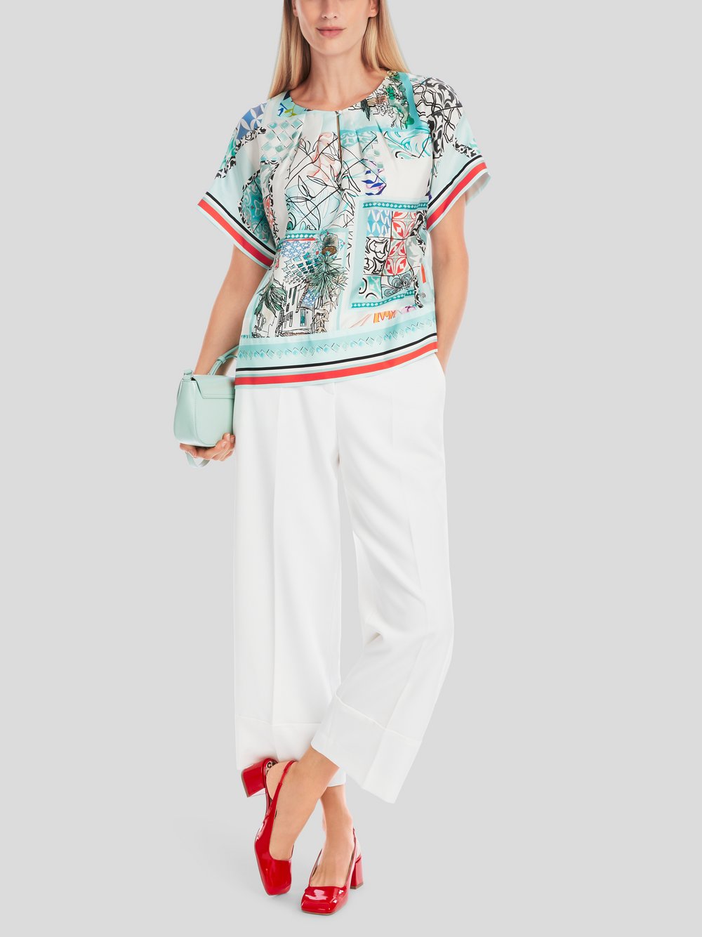 Marc Cain Bluse Damen Seide gemustert