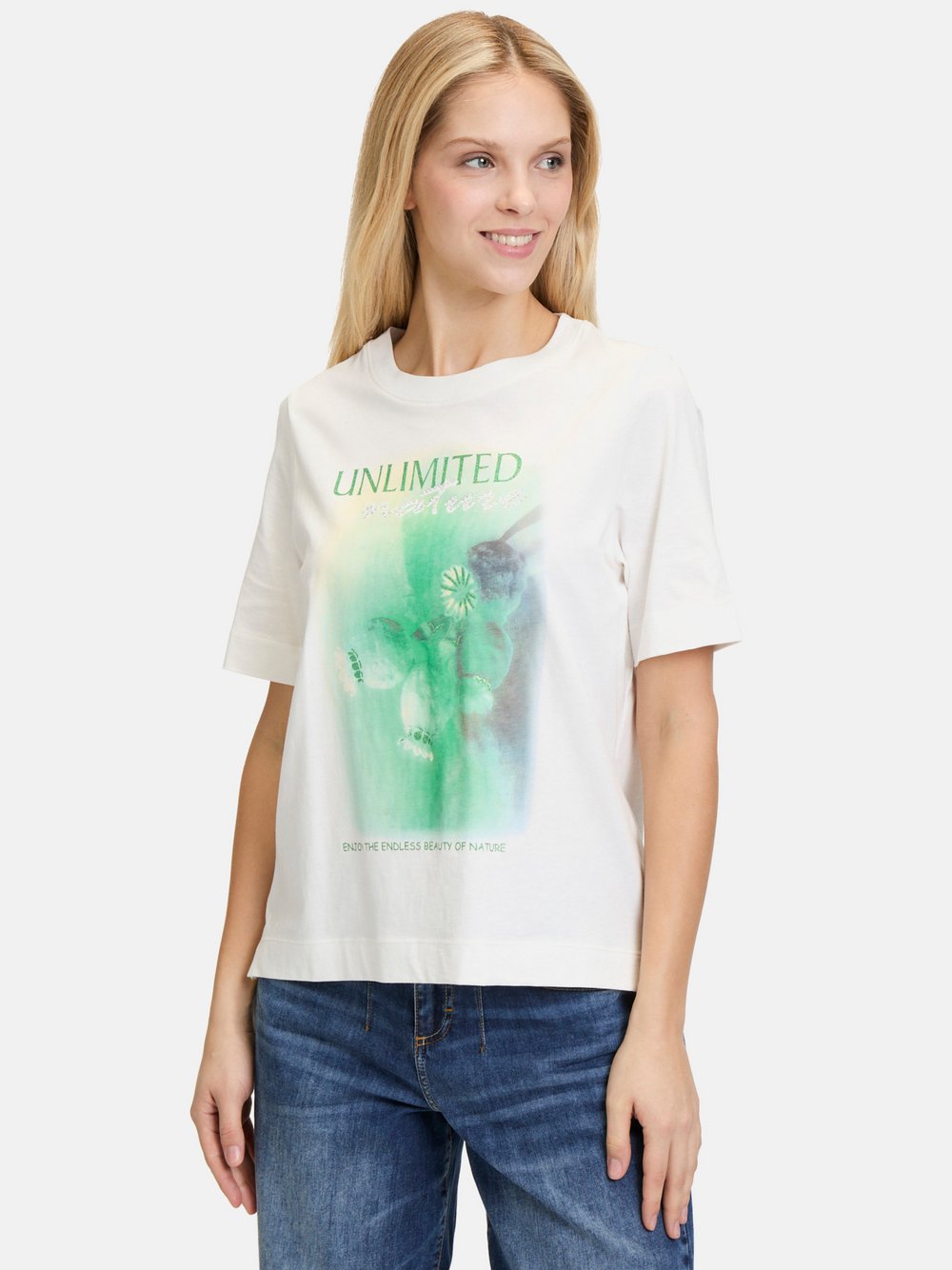 Cartoon Printshirt Damen Baumwolle bedruckt