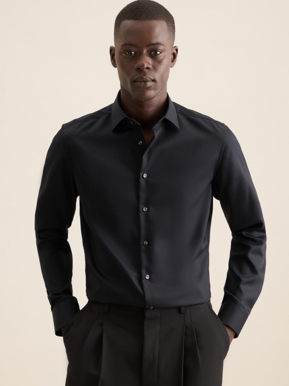 Seidensticker Business Hemd Herren Super Slim Fit Baumwolle gestreift