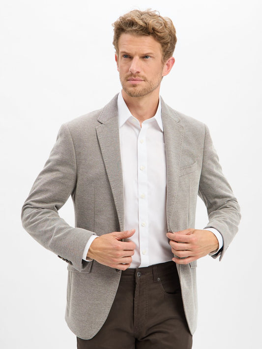 Pierre Cardin Jersey-Sakko Herren Regular Fit Baumwolle meliert