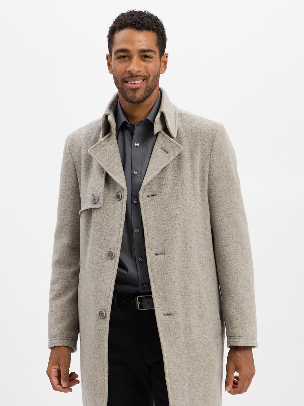 Drykorn Wollmantel Herren Wolle meliert