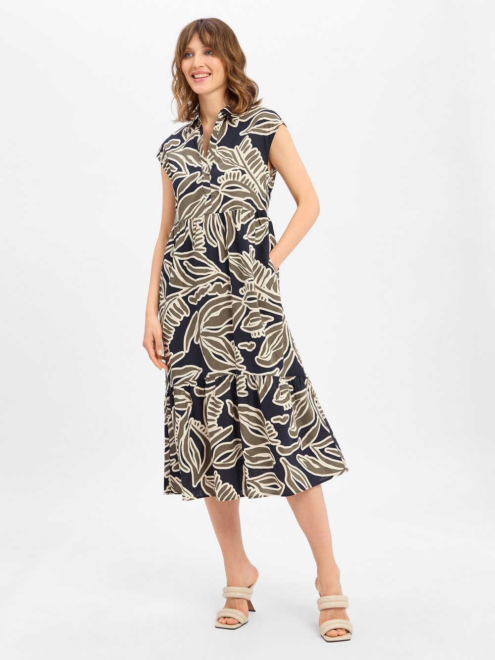 Opus Hemdblusenkleid Damen Baumwolle gemustert