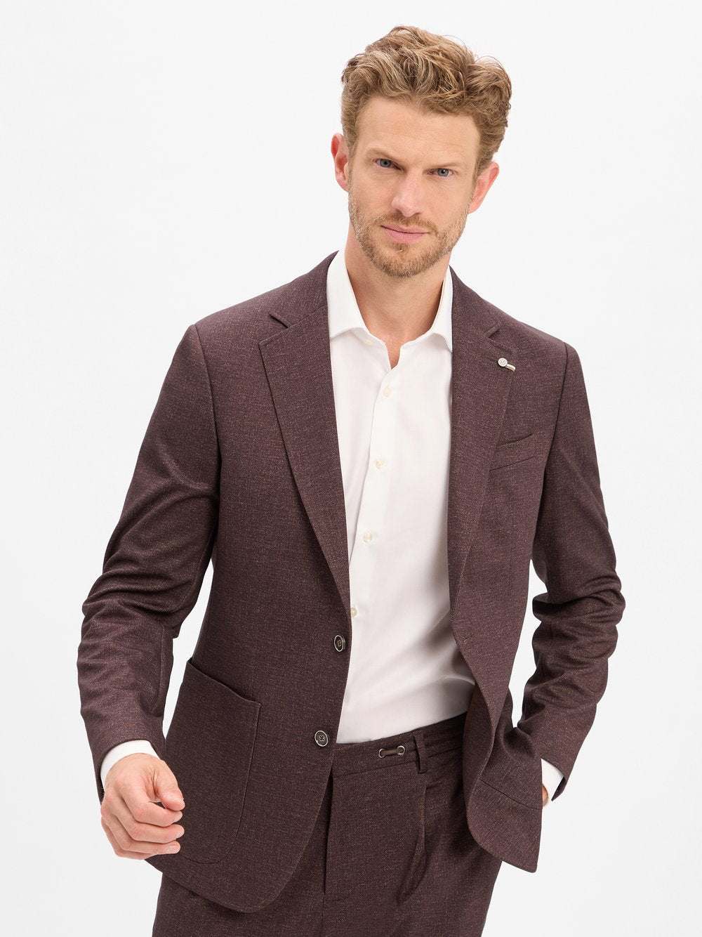 Benvenuto Baukasten-Sakko Herren Regular Fit meliert