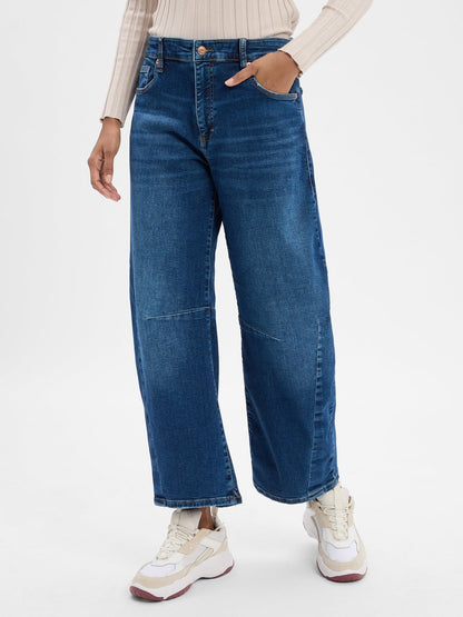 MAC Barrel Fit Jeans Damen Baumwolle