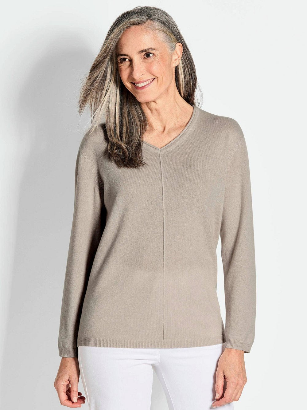 Goldner Kaschmirpullover Damen Cashmere
