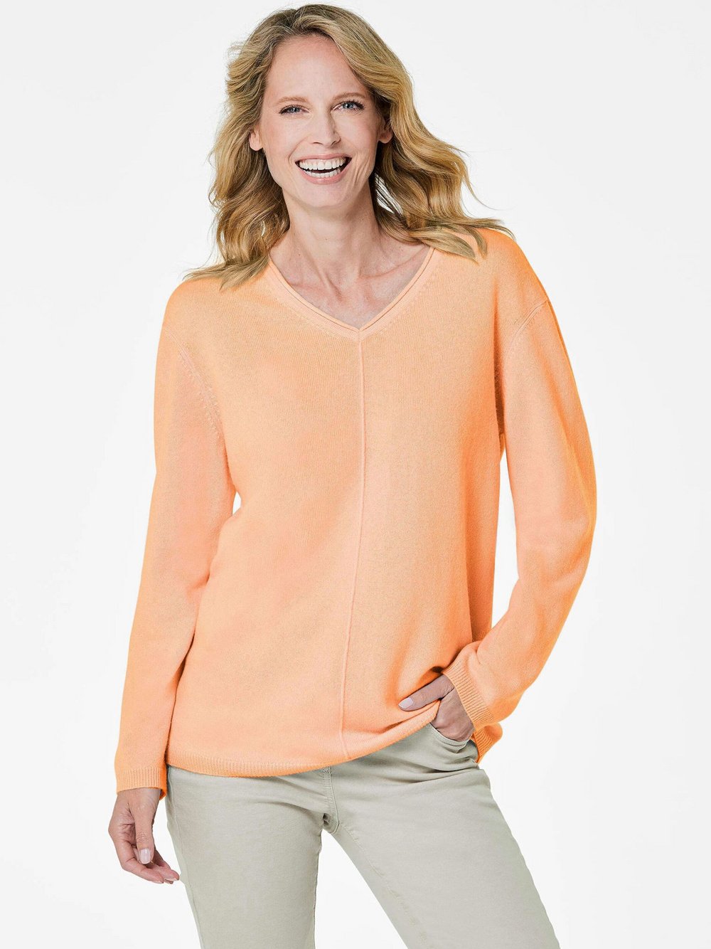 Goldner Kaschmirpullover Damen Cashmere