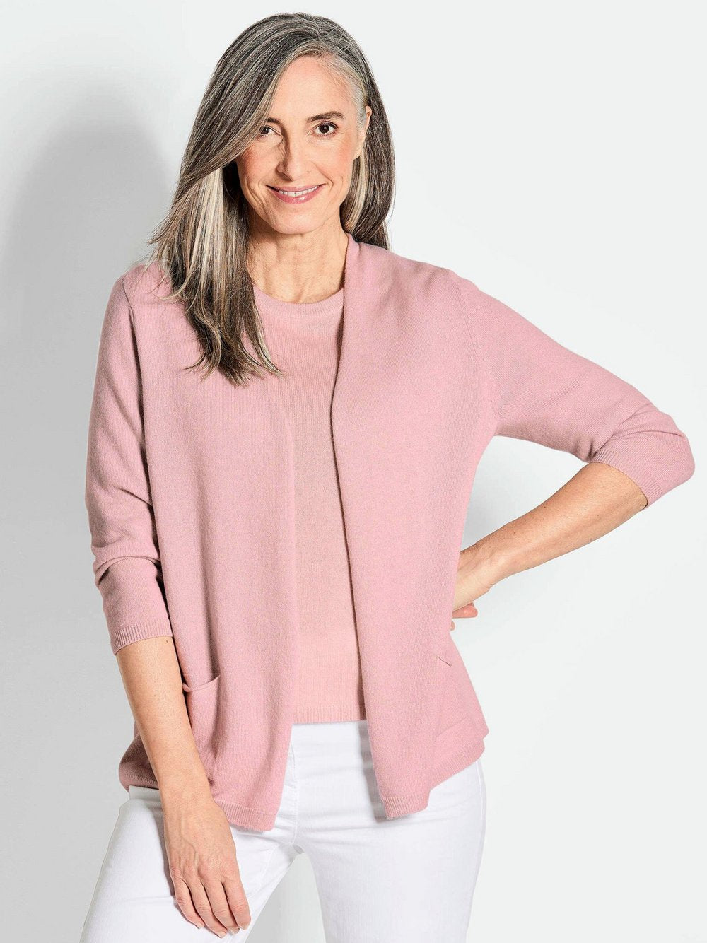 Goldner Kaschmirstrickjacke Damen Cashmere