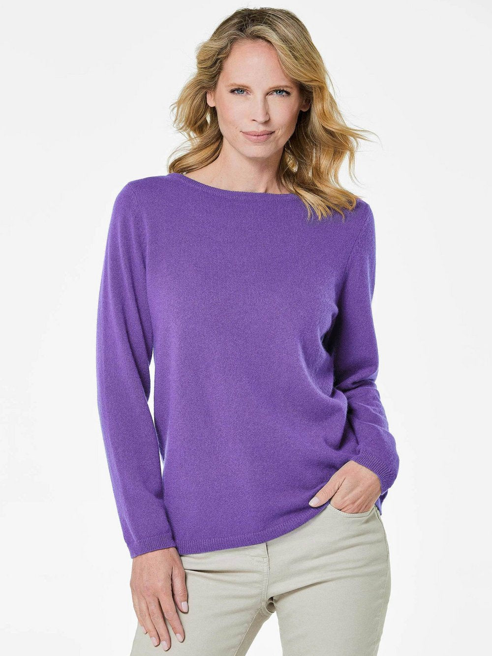 Goldner Kaschmirpullover Damen Cashmere
