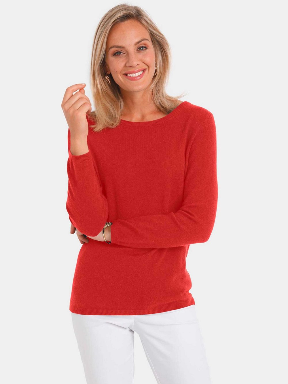 Goldner Kaschmirpullover Damen Cashmere