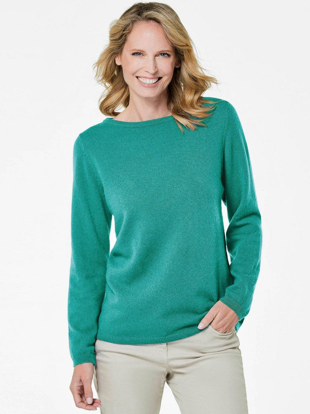 Goldner Kaschmirpullover Damen Cashmere