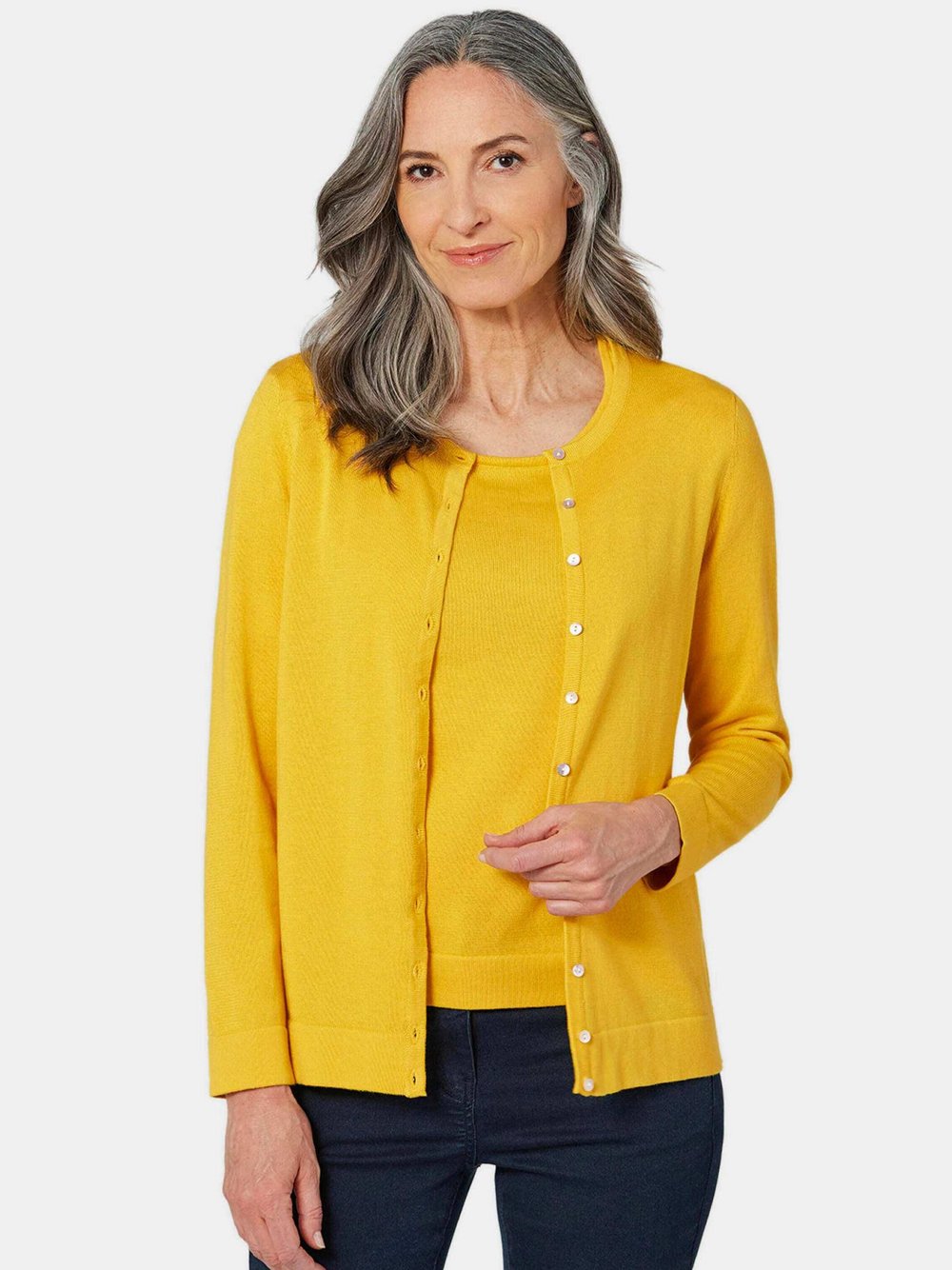 Goldner Strickset Damen Baumwolle