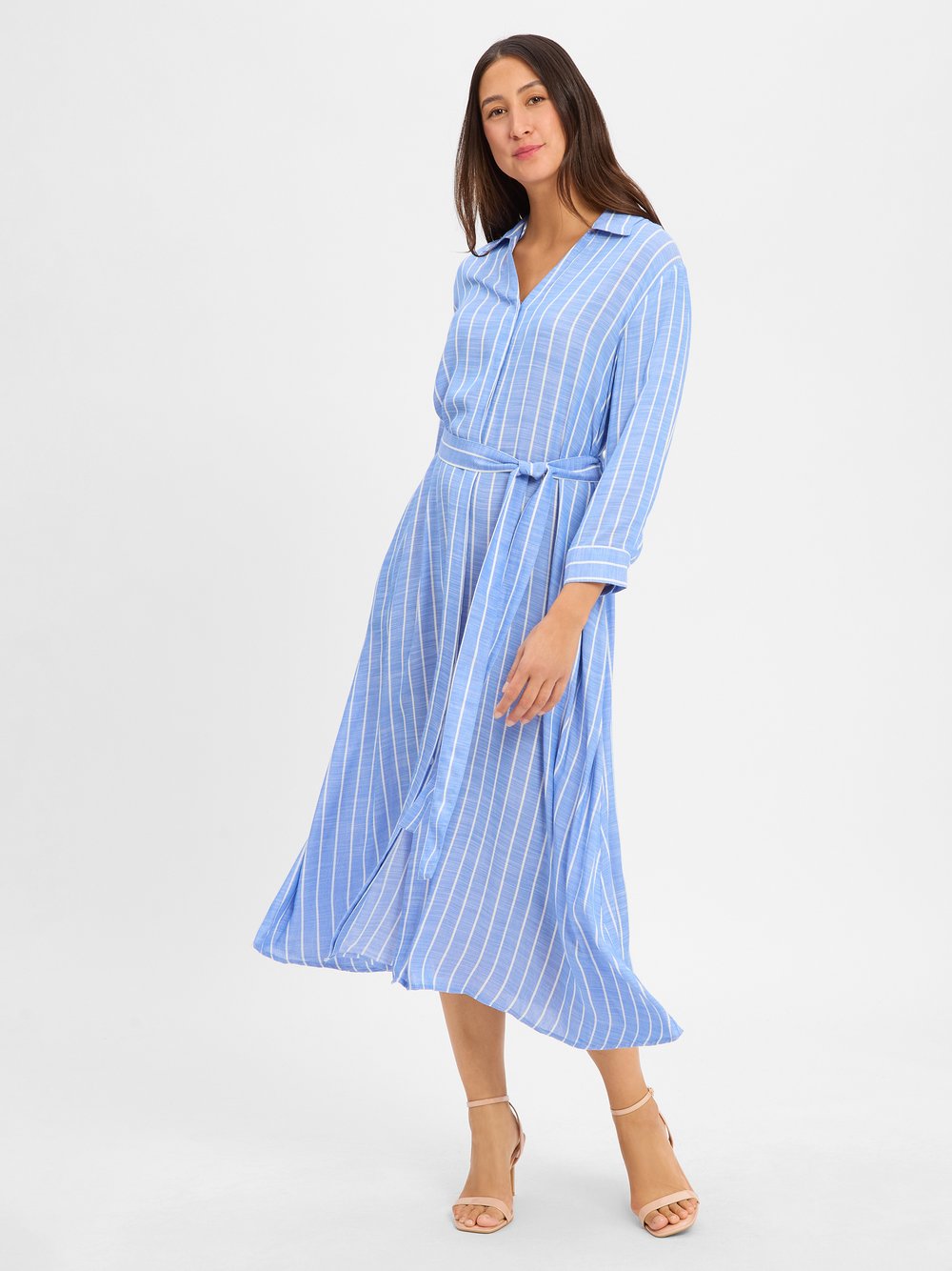 Marie Lund Hemdblusenkleid Damen Viskose gestreift