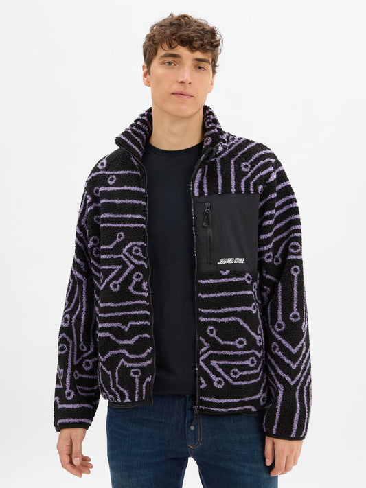 Santa Cruz Fleecejacke Herren gemustert