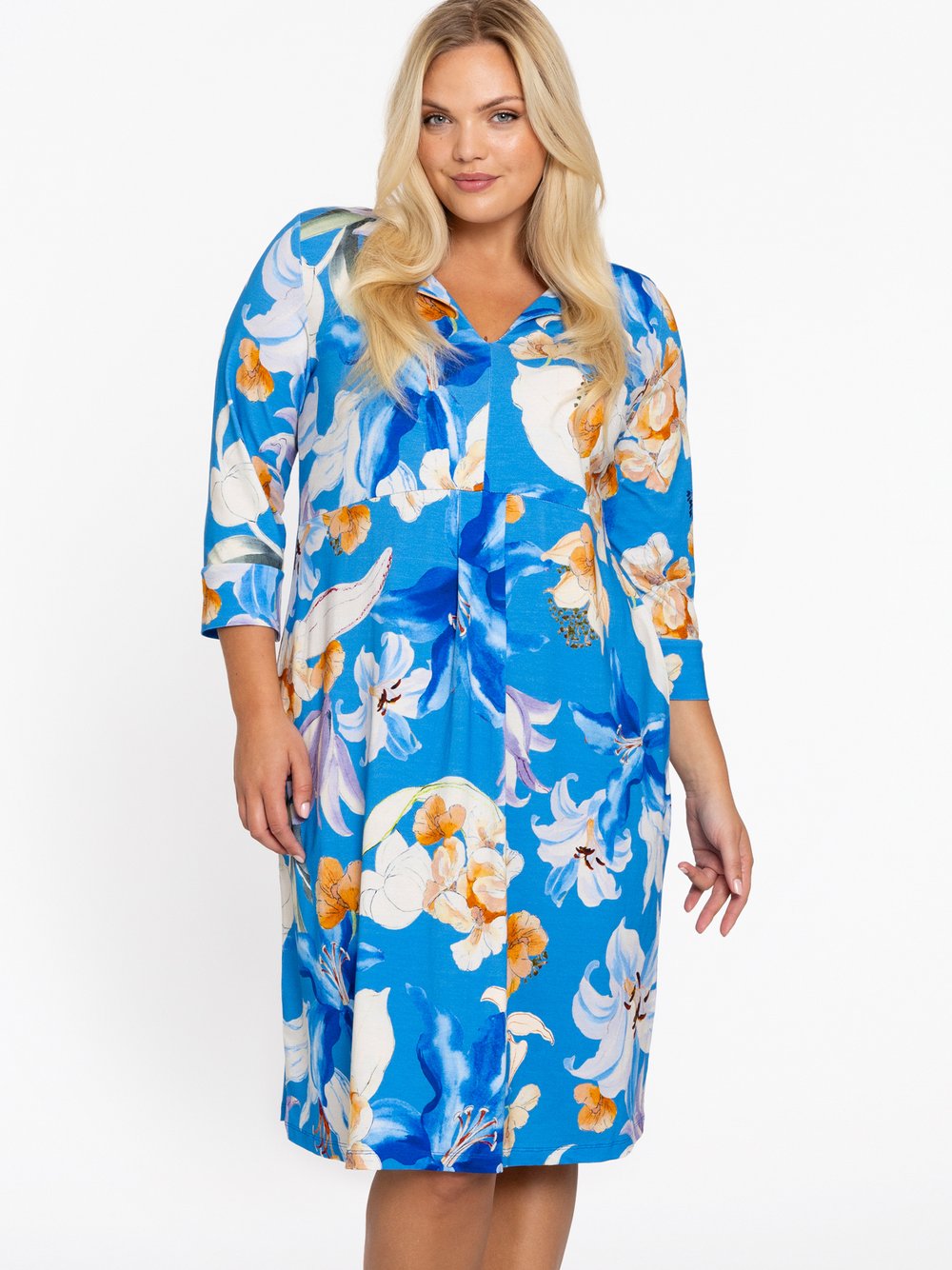 YOEK Kleid Damen Viskose bedruckt