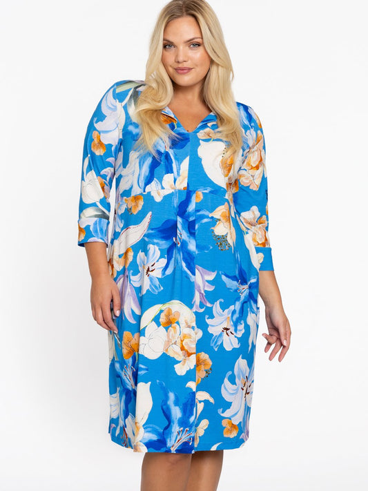 YOEK Kleid Damen Viskose bedruckt