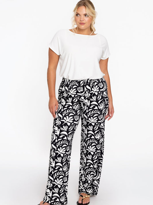 YOEK Hose Damen Viskose bedruckt