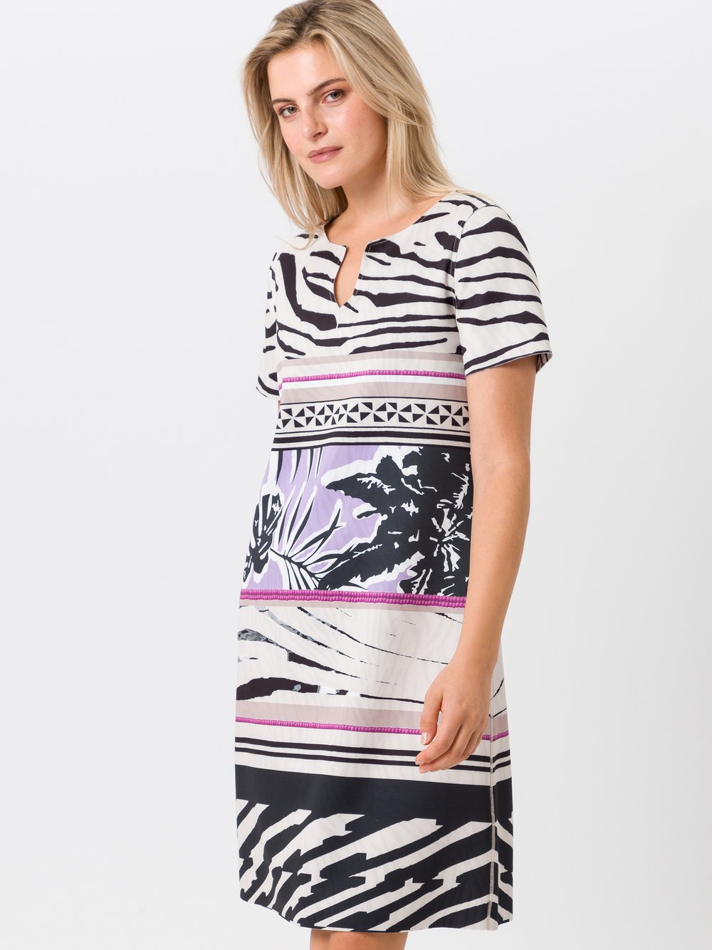 TUZZI Wendekleid Damen Stretch gemustert