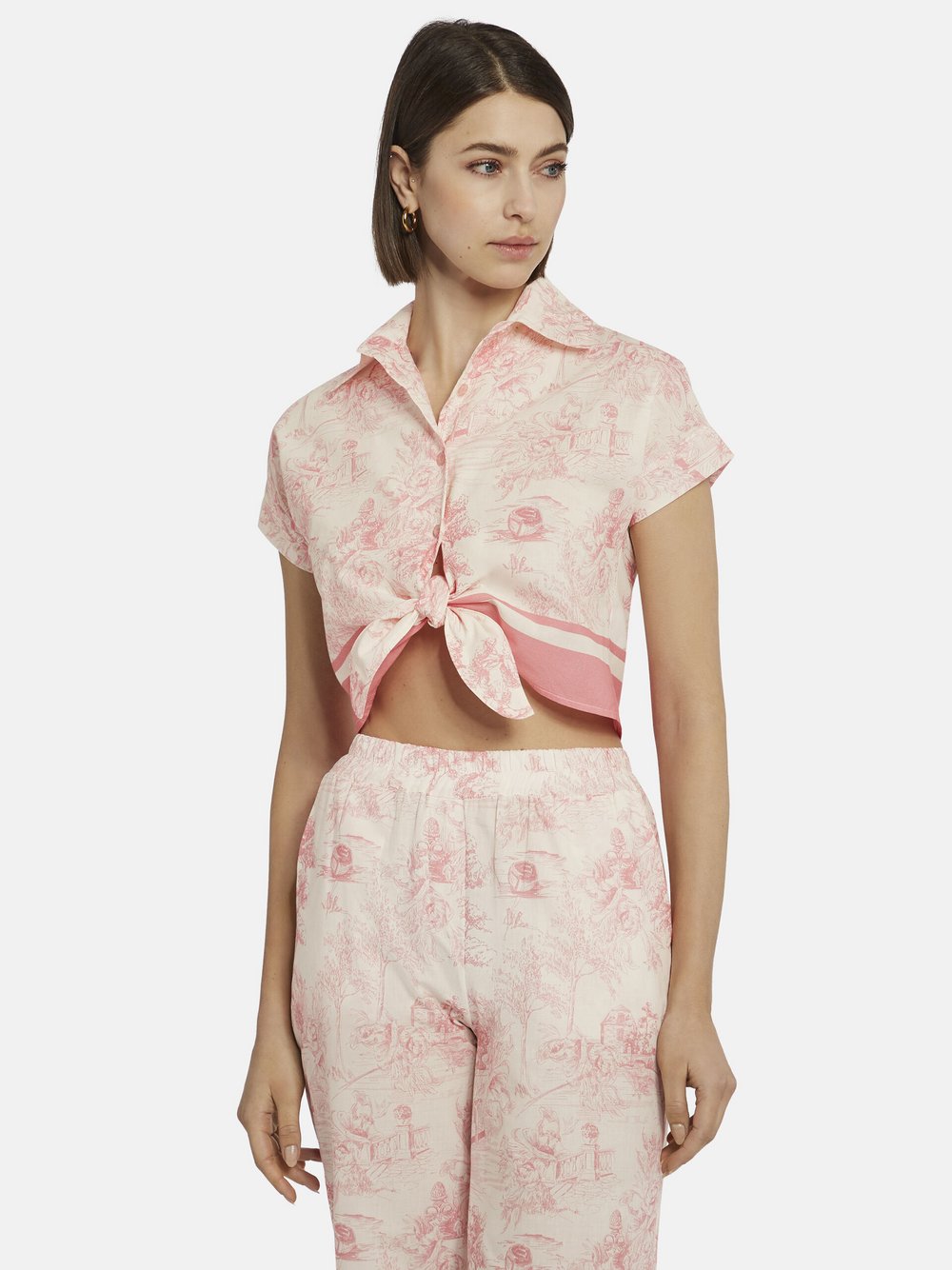 Nicowa Bluse Damen Baumwolle bedruckt