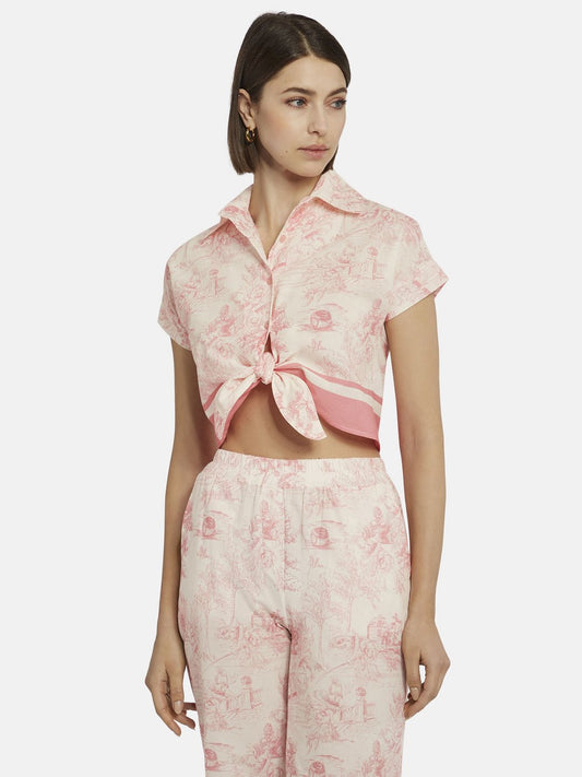 Nicowa Bluse Damen Baumwolle bedruckt