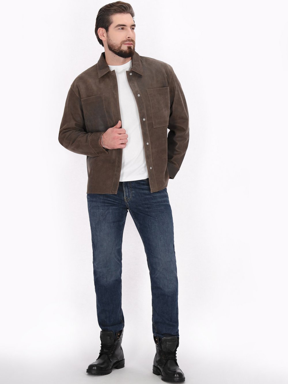 Dreimaster Jacke Herren Leder