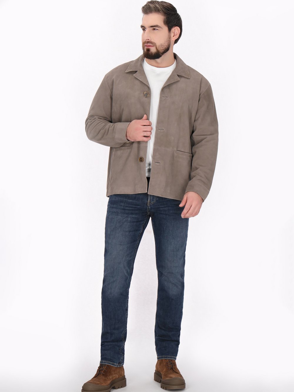 Dreimaster Jacke Herren Leder