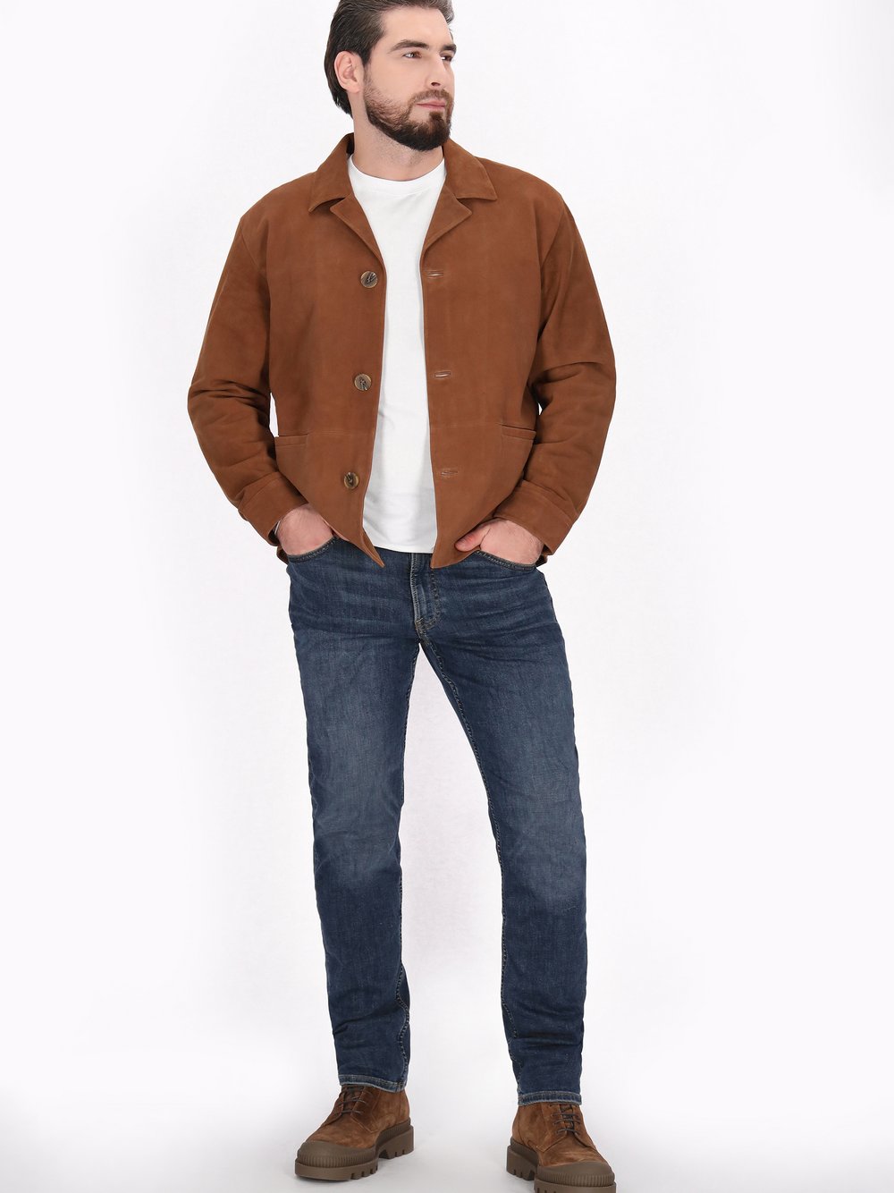 Dreimaster Jacke Herren Leder