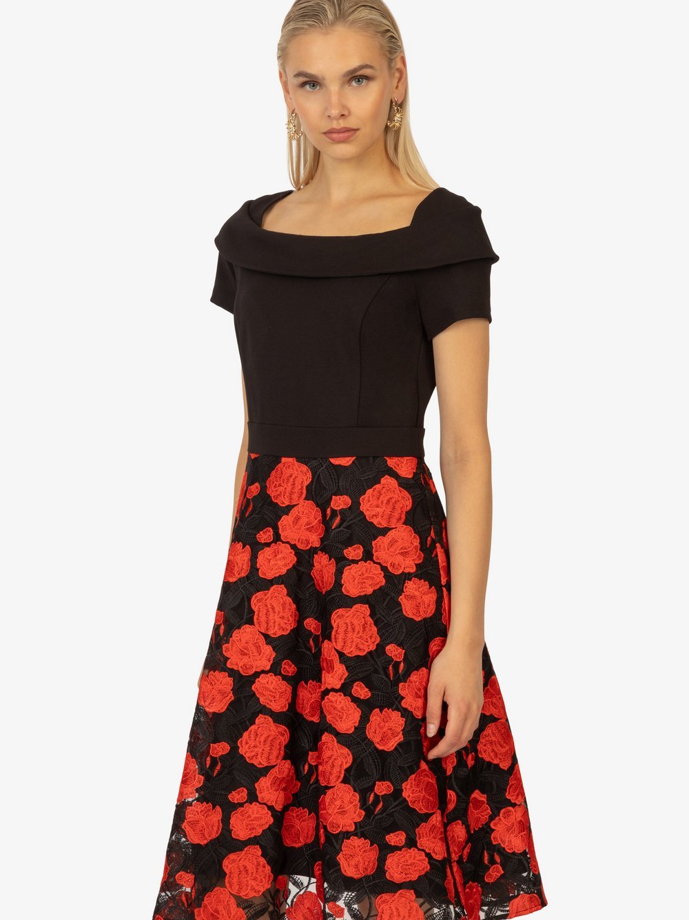 Kraimod Cocktailkleid Damen Viskose gemustert