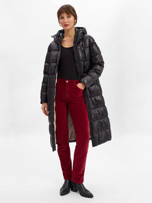 Blauer Steppmantel Damen Polyamid