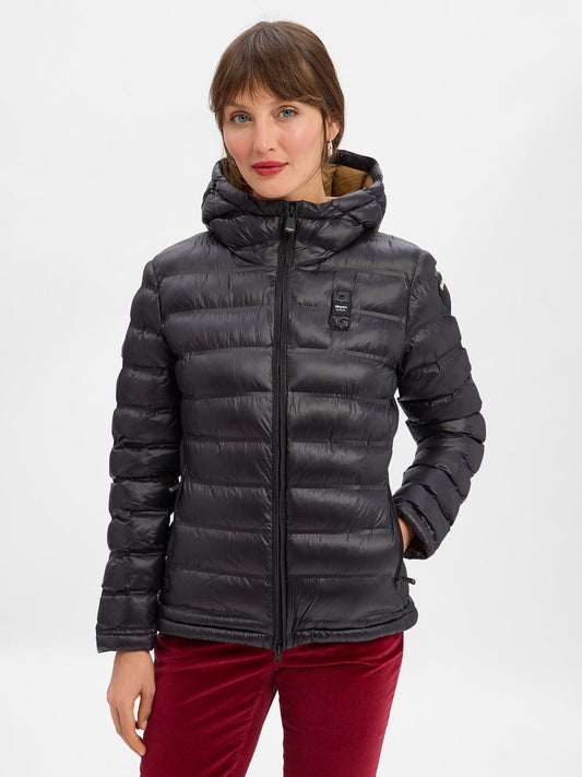 Blauer Steppjacke Damen Polyamid