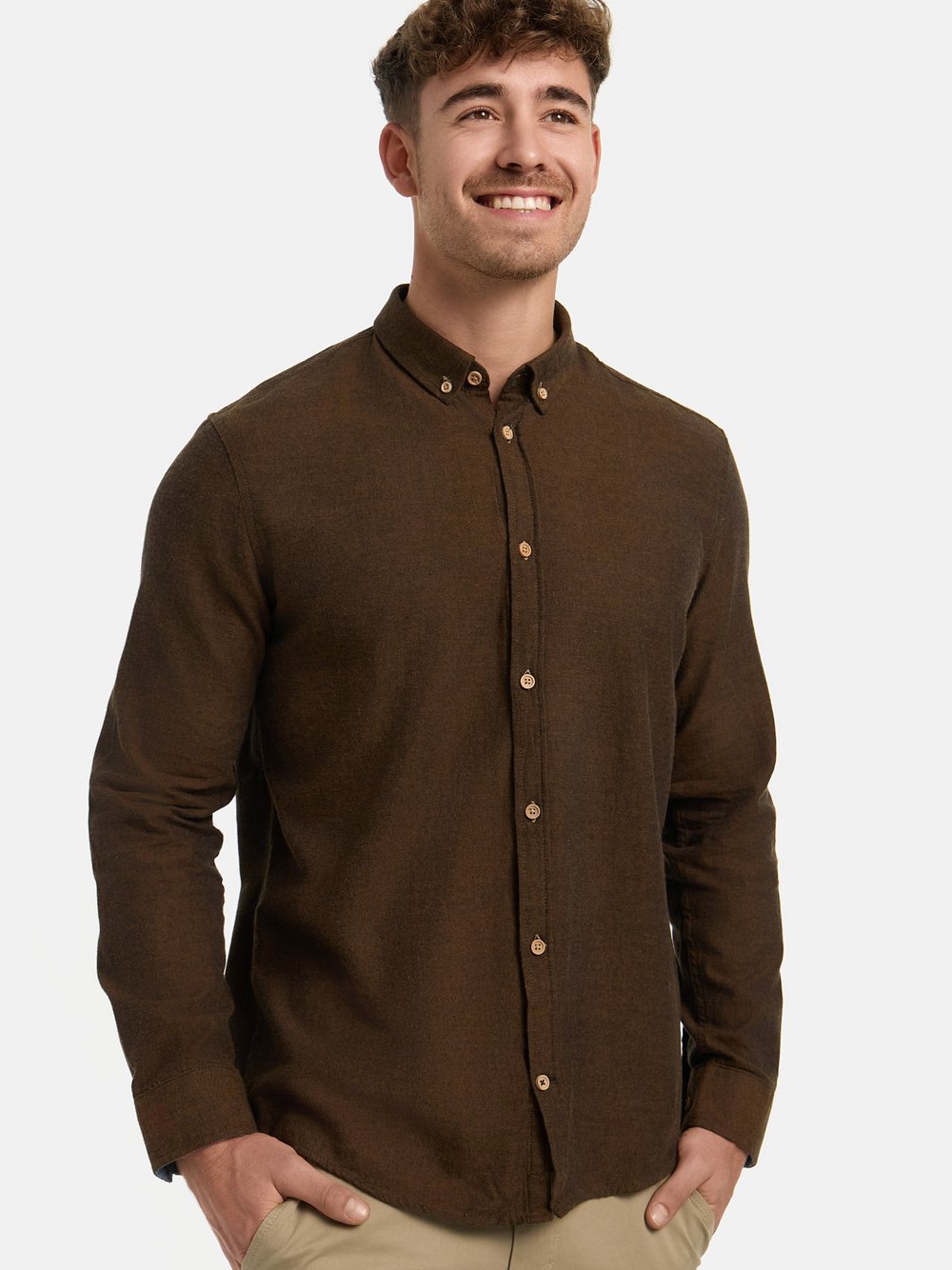 Kronstadt Hemd Langarm Herren Regular Fit Baumwolle