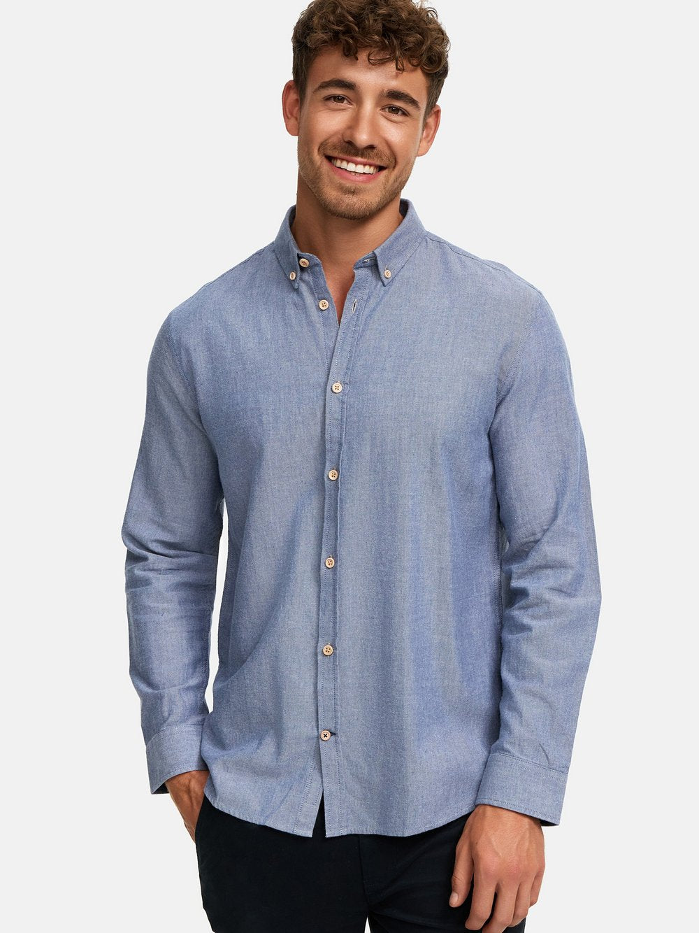 Kronstadt Hemd Langarm Herren Regular Fit Baumwolle