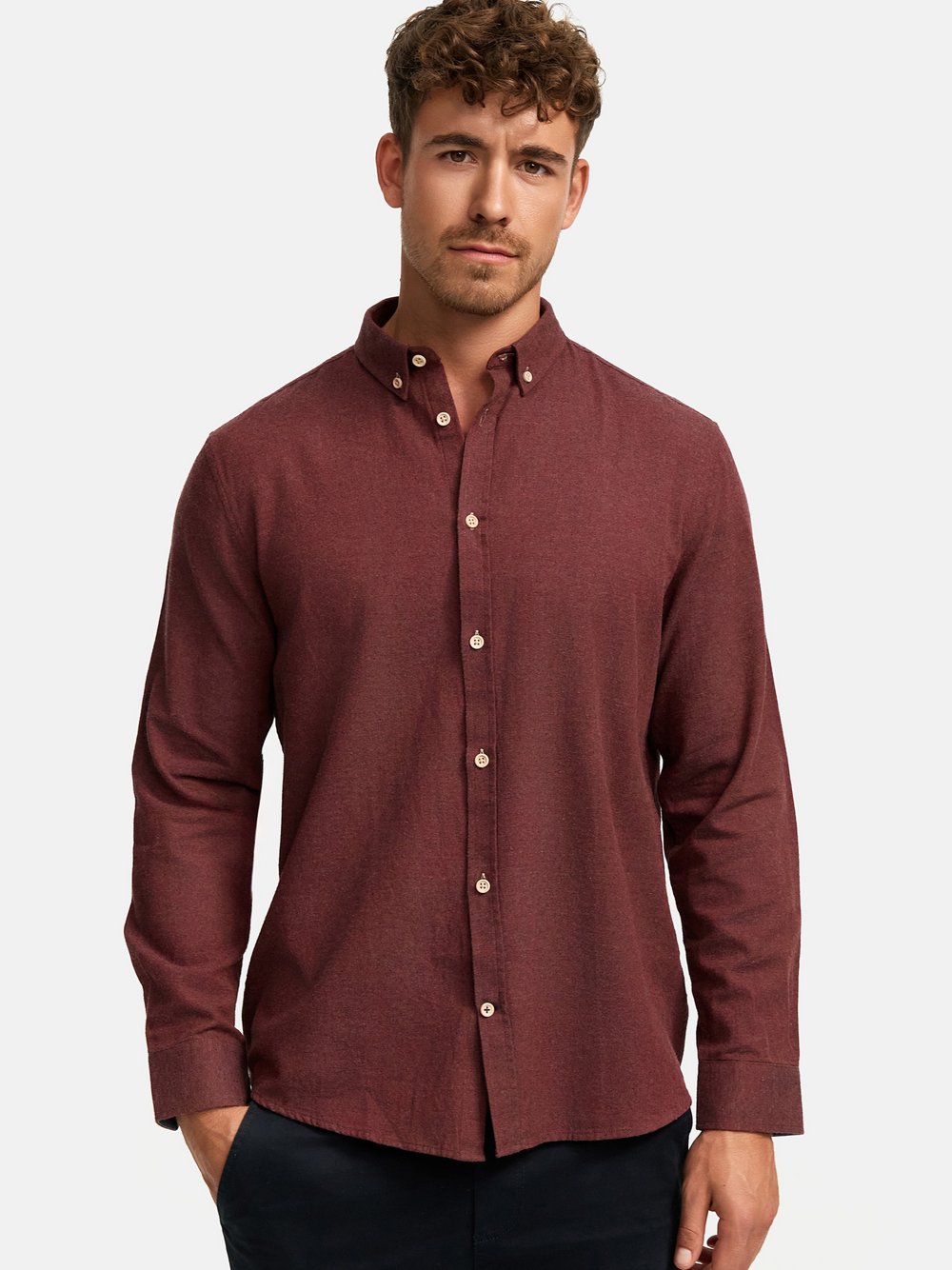 Kronstadt Hemd Langarm Herren Regular Fit Baumwolle