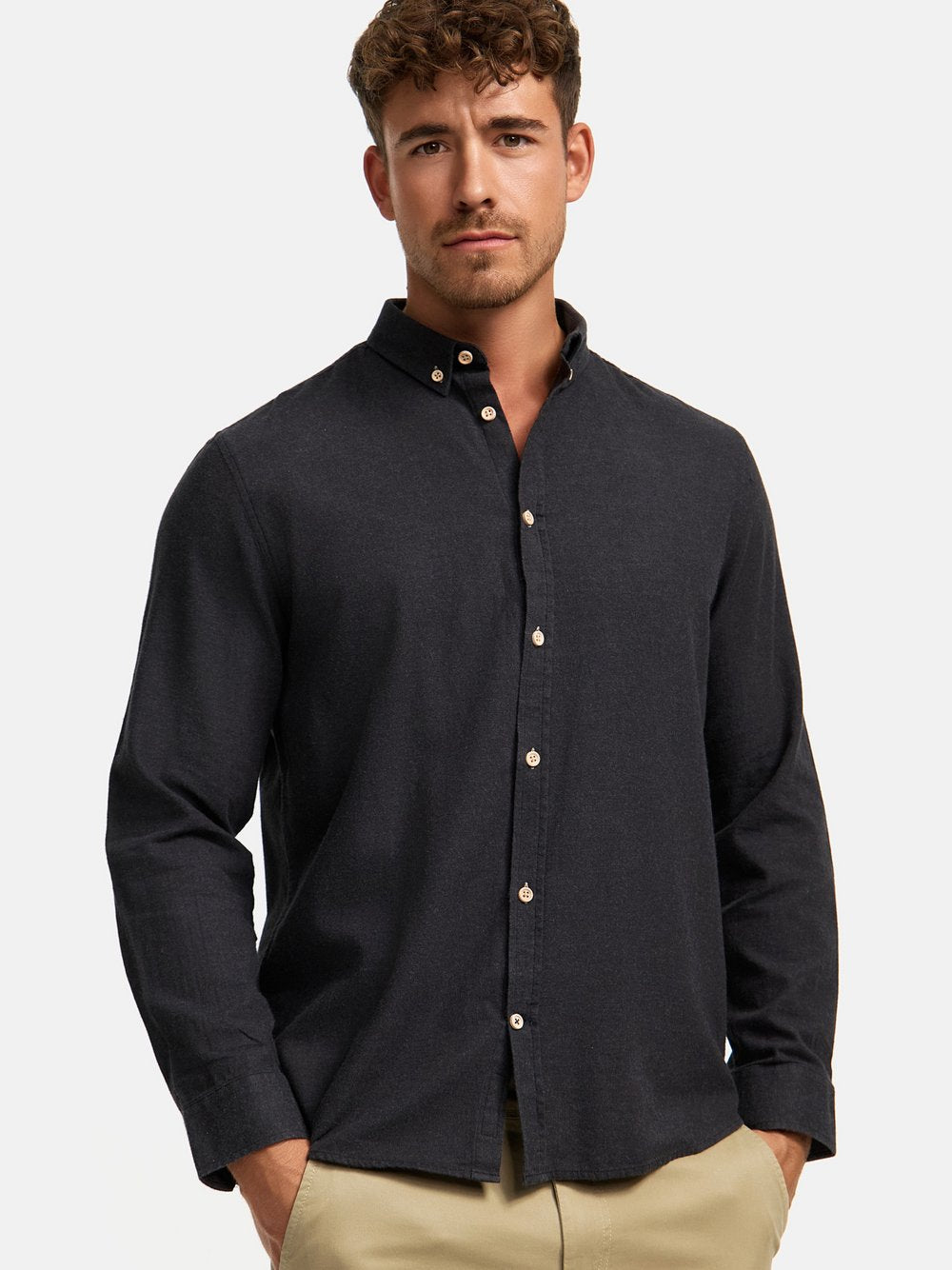 Kronstadt Hemd Langarm Herren Regular Fit Baumwolle