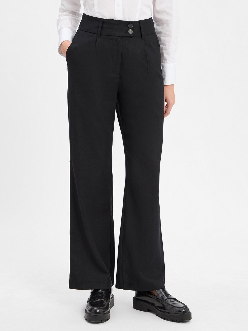 Vila Hose mit Leinen-Anteil Damen Viskose