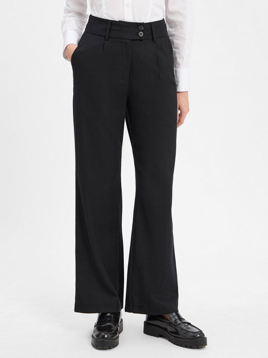 Vila Hose mit Leinen-Anteil Damen Viskose