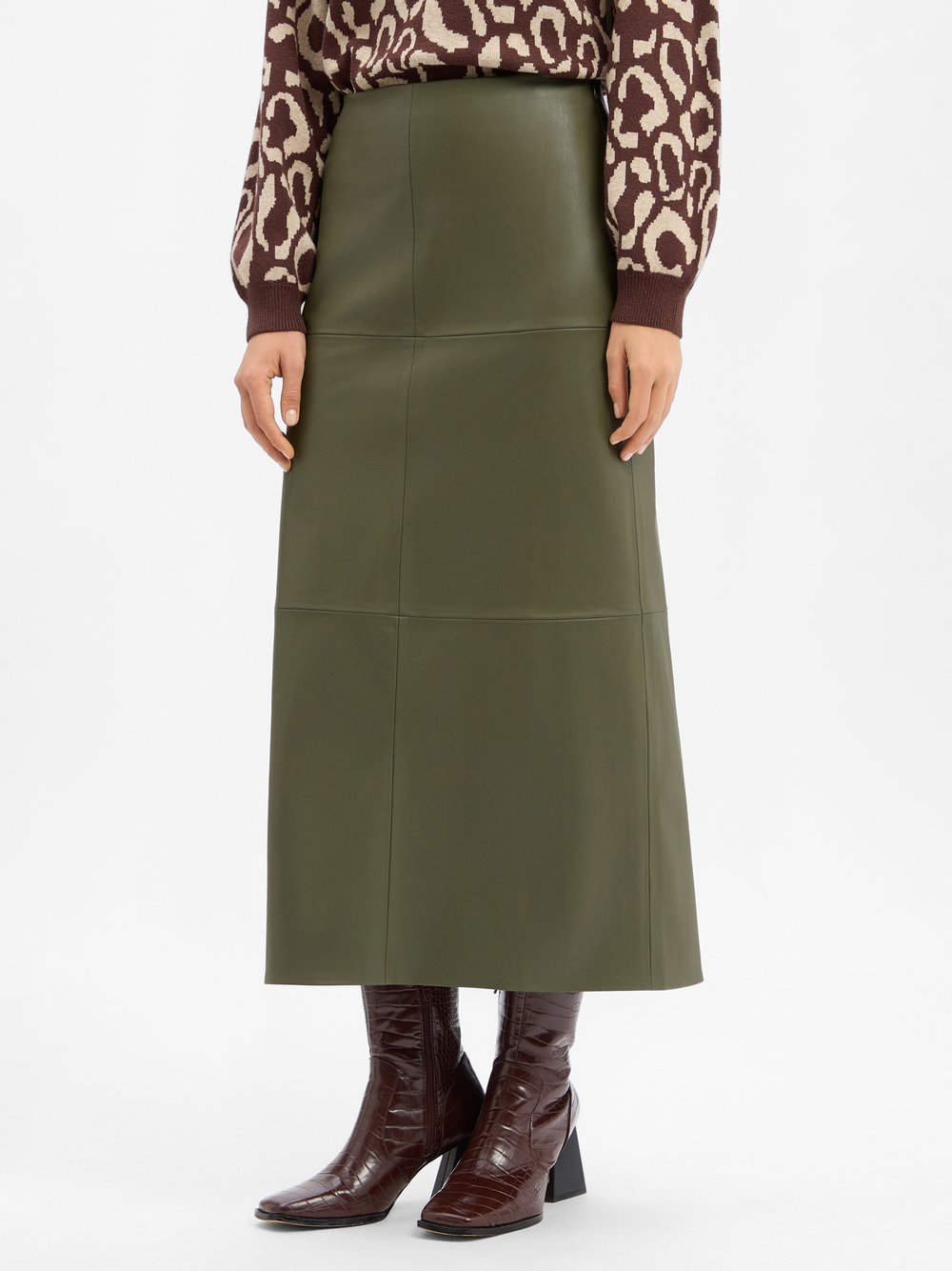 EDITED Bleistiftrock Damen Kunstleder