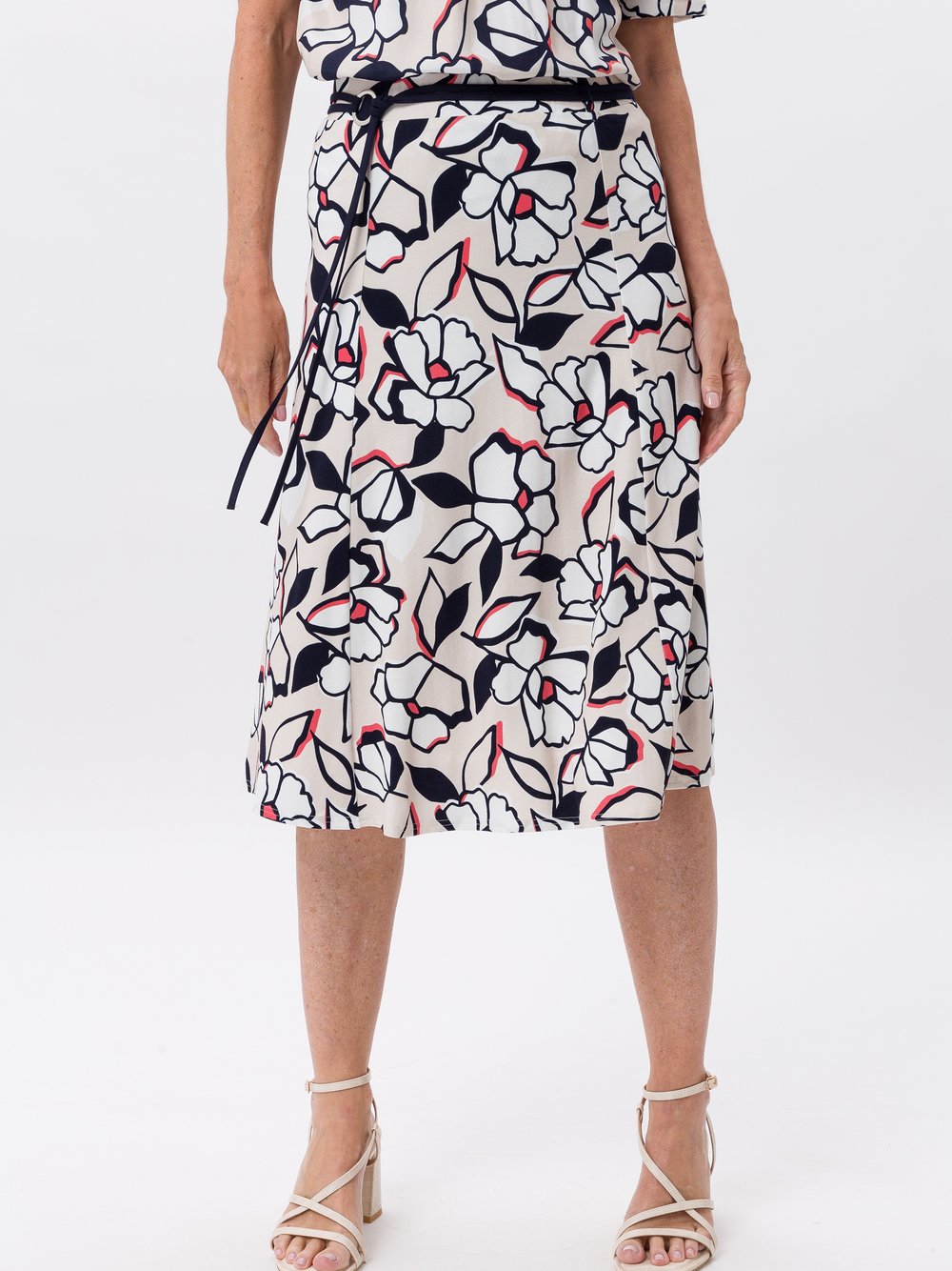 Frank Walder A-Linien Rock Damen Viskose gemustert