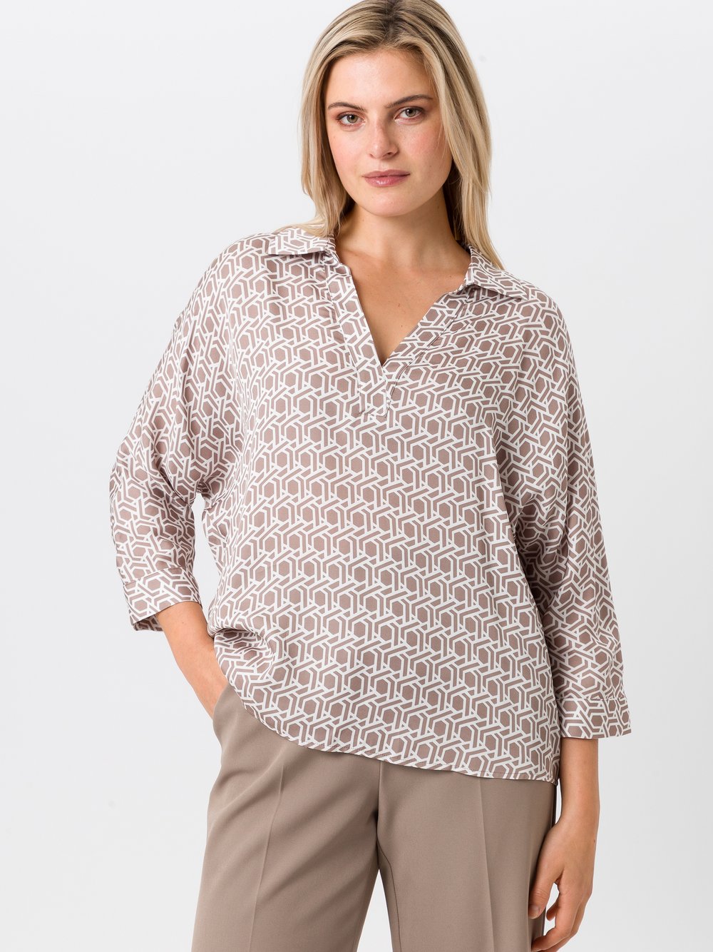 TUZZI Langarmbluse Damen Viskose gemustert