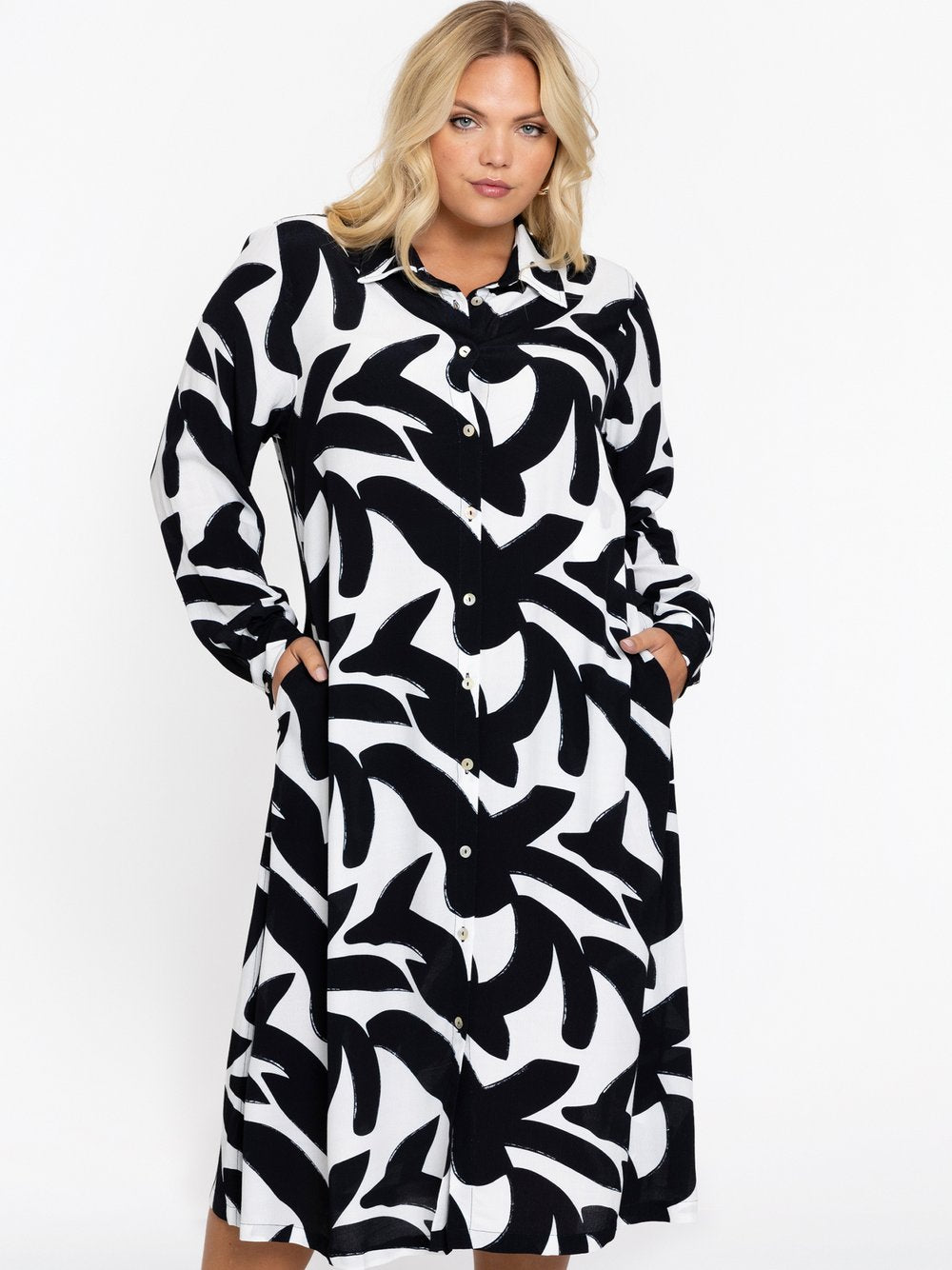 YOEK Kleid Damen Viskose bedruckt