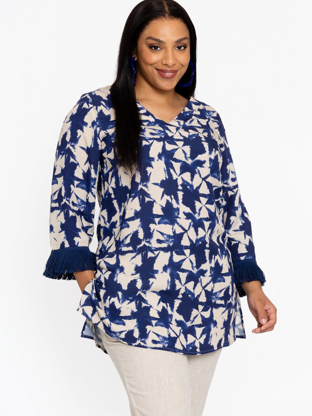 YOEK Tunika Damen Viskose bedruckt