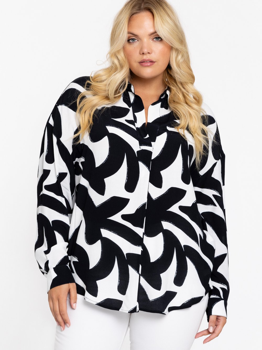 YOEK Bluse Damen Viskose bedruckt