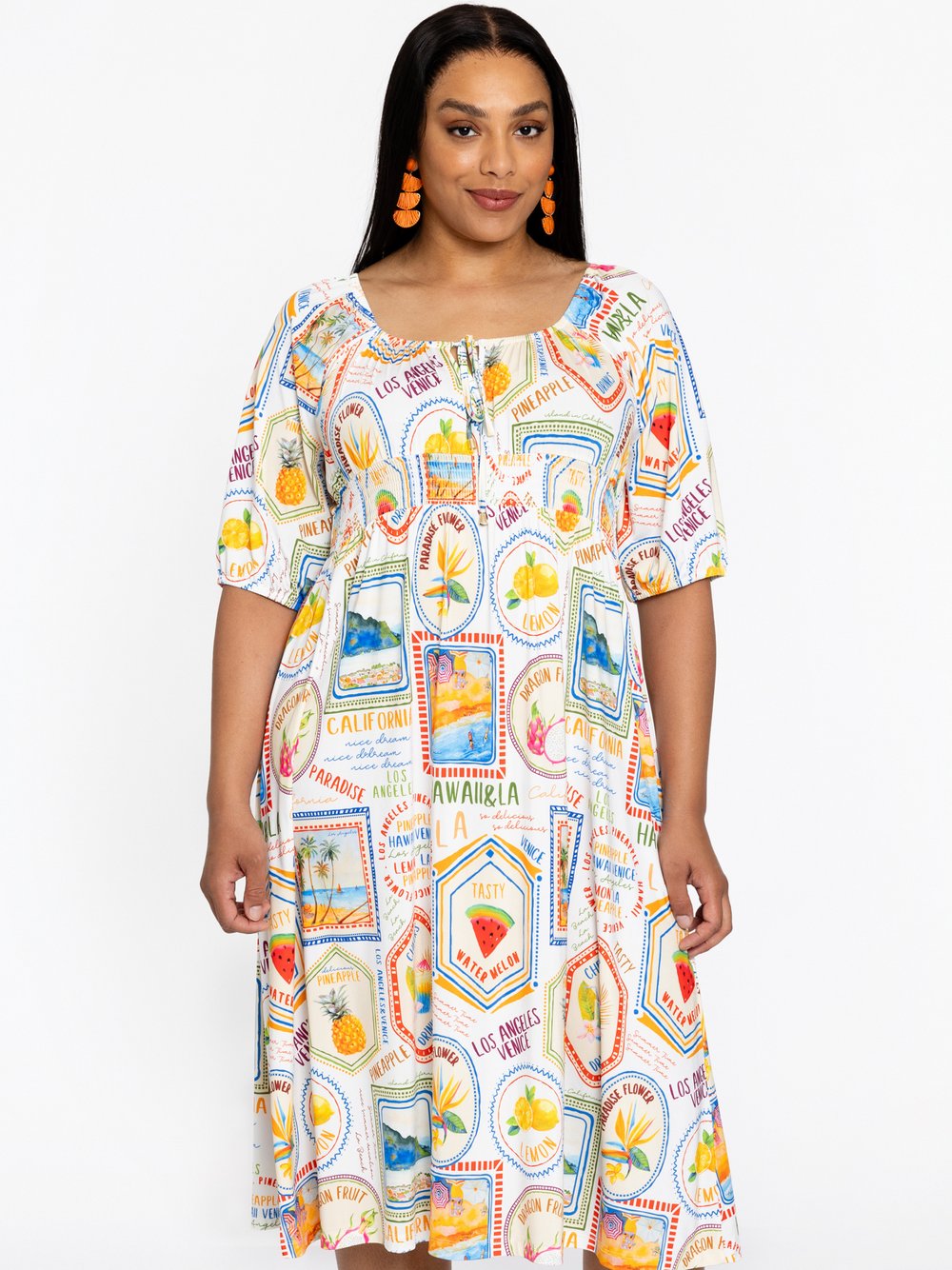 YOEK Kleid Damen bedruckt