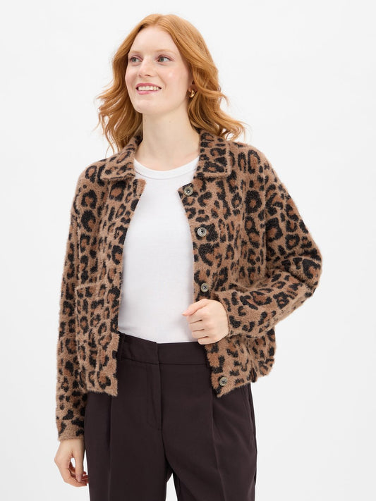 Rino & Pelle Teddyfell-Jacke Damen gemustert