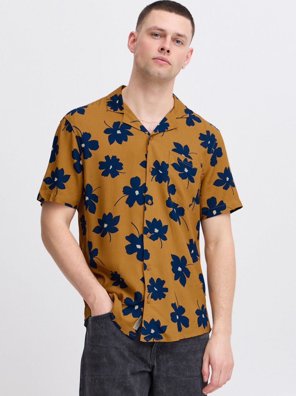 BLEND Kurzarmhemd Herren Regular Fit