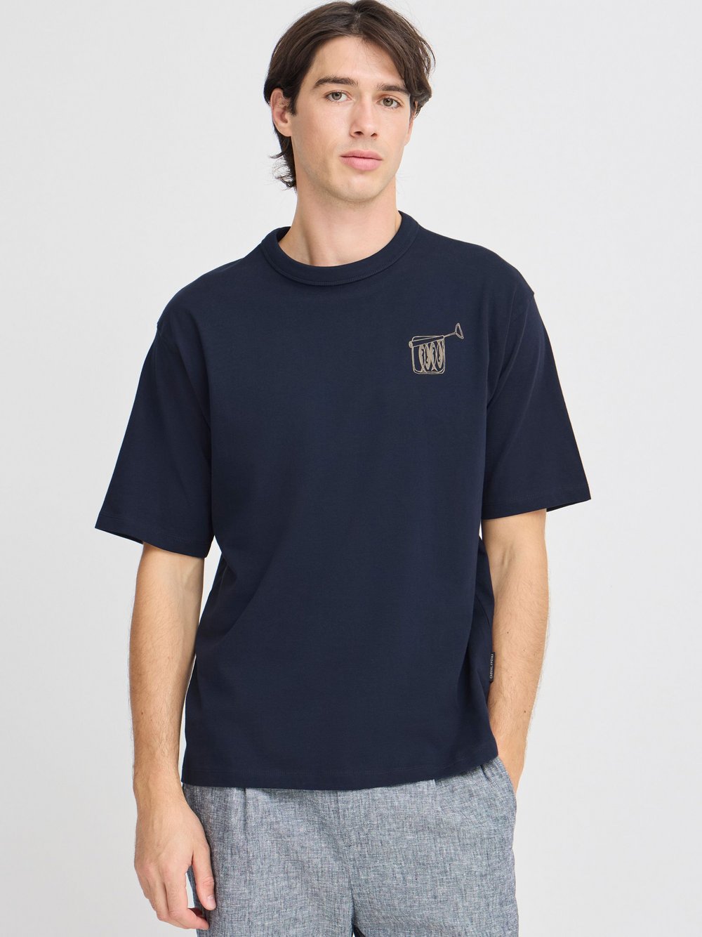 BLEND T-Shirt Herren Baumwolle gemustert