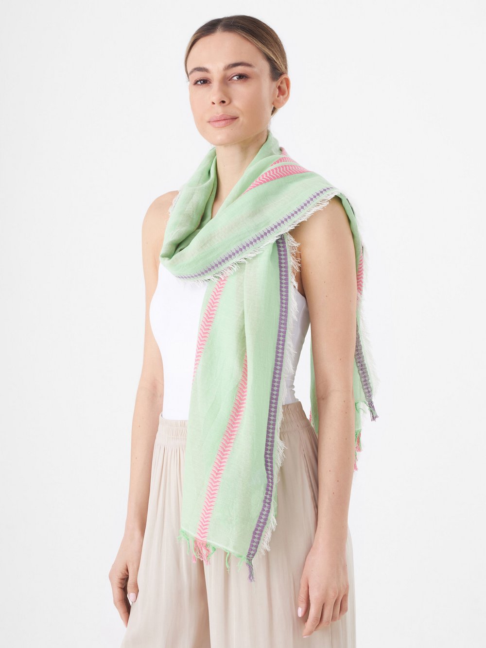 Codello Schal Damen Baumwolle gestreift